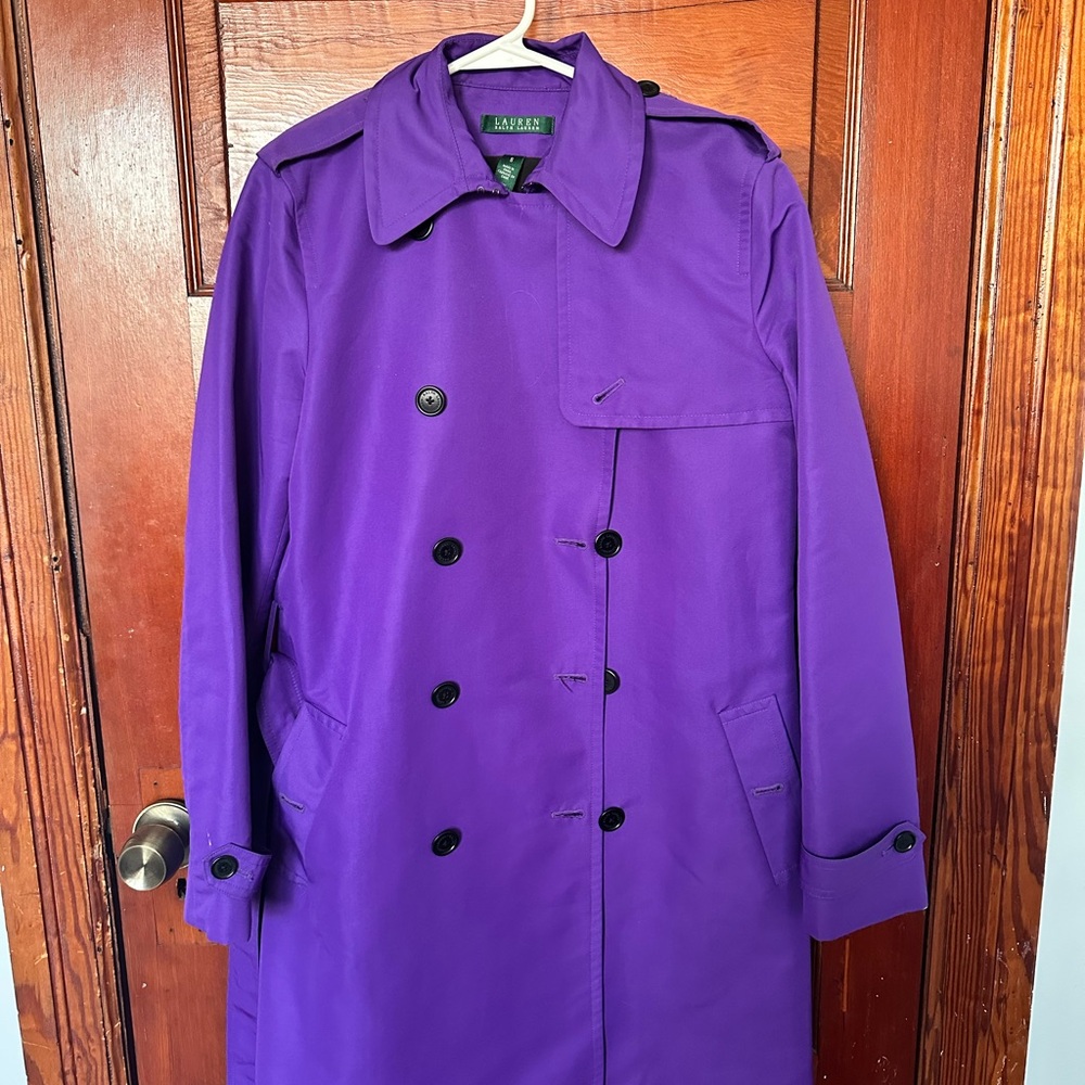 Ralph Lauren Vibrant Purple Trench Coat